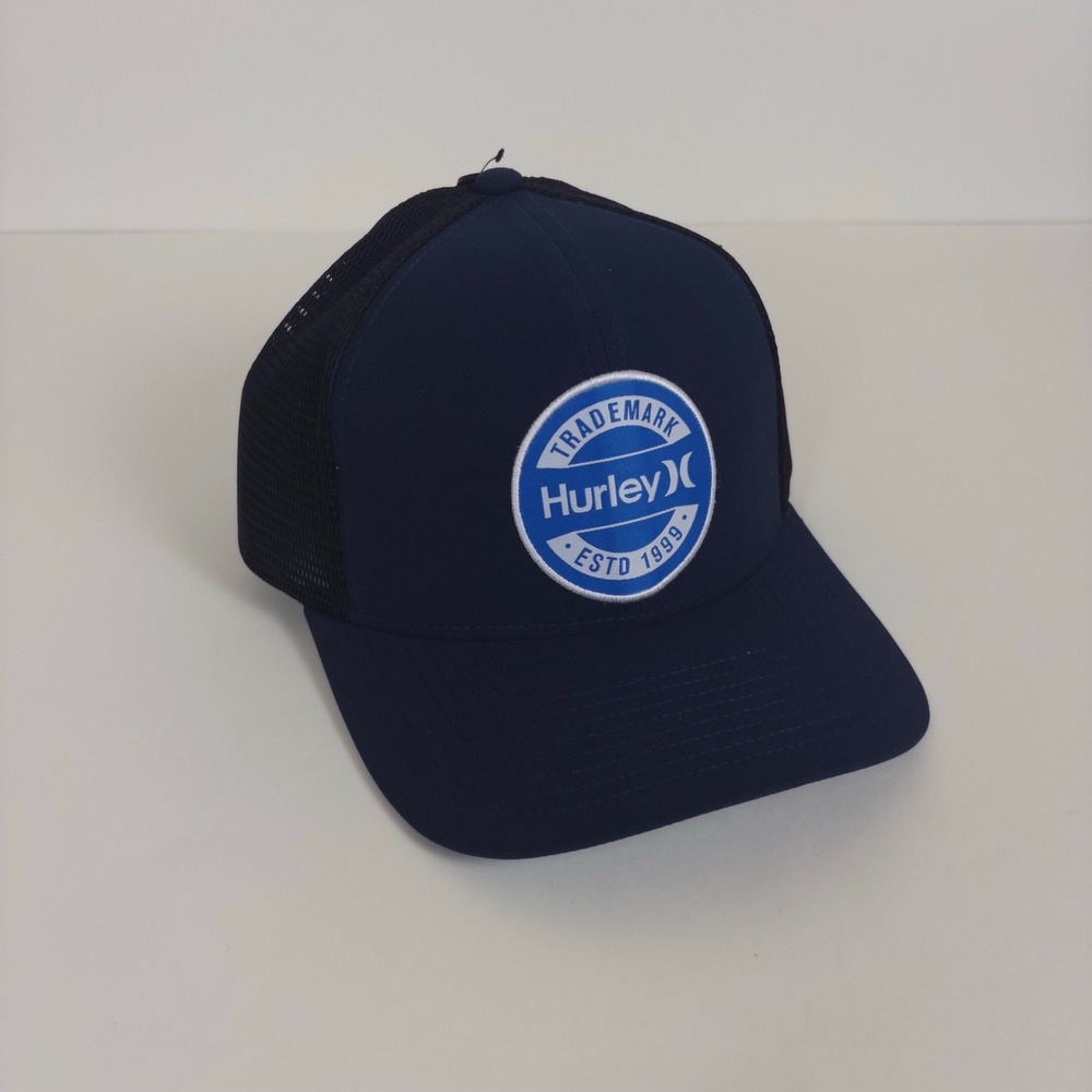 Hurley Trucker Hat Mens OS Navy Blue M Charter Snapback Mesh Cap HIHM0168 NEW